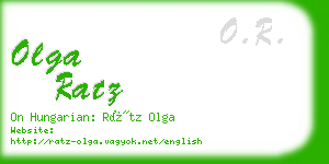 olga ratz business card